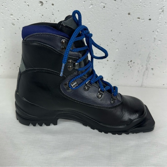 Merrell Women’s size 6.5 Nordic Black Blue Leather Back Cross Country Ski Boots - Picture 10 of 16